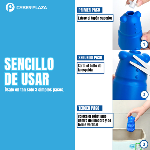 Image of Toilet Blue Bear - Osito Limpiador de Inodoro profesional - x3 unidades