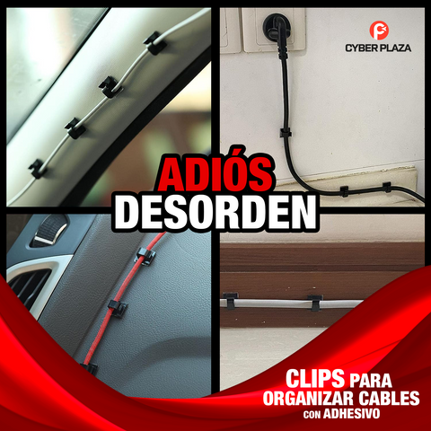 Image of Clips adhesivos para organizar cables