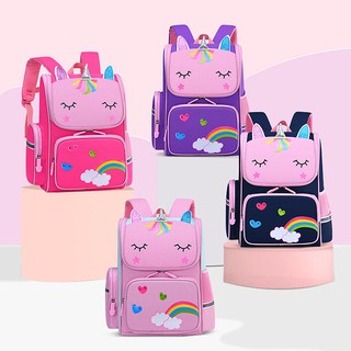 Image of Mochila Escolar de Niña Modelo Unicornio 3D Kawaii