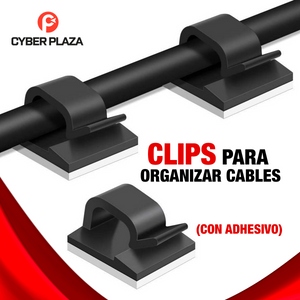 Clips adhesivos para organizar cables