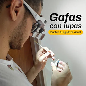 Gafas con lupas magnificadoras