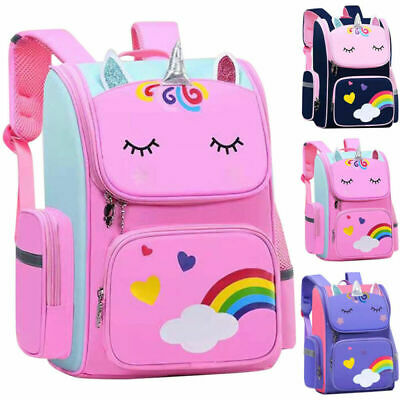 Image of Mochila Escolar de Niña Modelo Unicornio 3D Kawaii