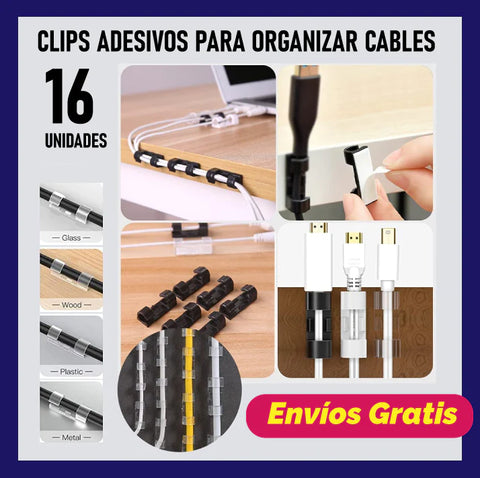 Image of Clips adhesivos para organizar cables
